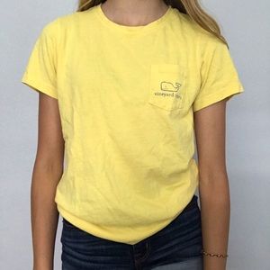 Yellow Vineyard vines tee shirt